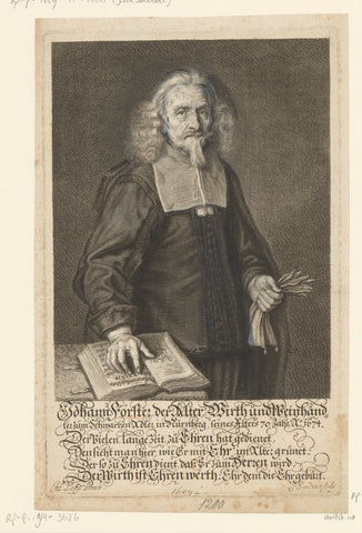 Portret van Johann Förster, Jakob von Sandrart, 1674 Canvas Print