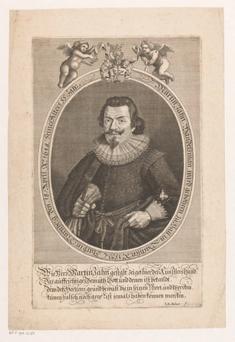 Portrait of Martin Zahn, Johann Alexander Böner, 1657 - 1720 Canvas Print