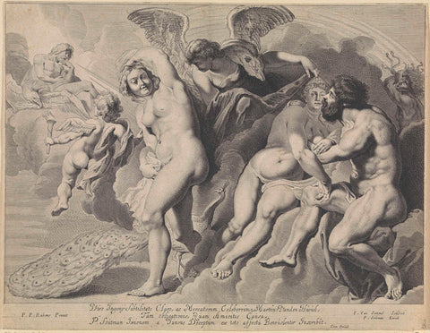 Ixion Deceived by Zeus and Hera, Pieter van Sompel, 1644 - 1650 Canvas Print