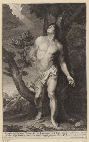 Martyrdom of St. Sebastian, Lucas Vorsterman (II), 1651 - 1652 Canvas Print