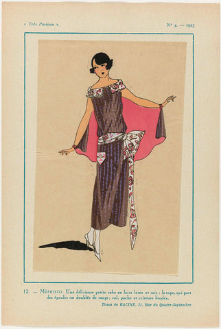 Très Parisien, 1923, No. 4: MÉPHISTO, anonymous, 1923 Canvas Print