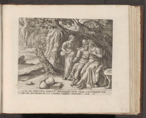 Lot and his daughters, Frans Menton, 1579 Canvas Print