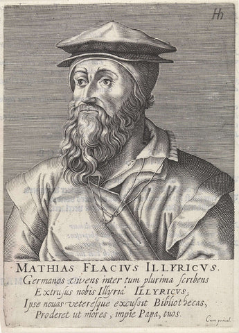 Portrait of Matthias Flacius, Hendrick Hondius (I), 1599 Canvas Print