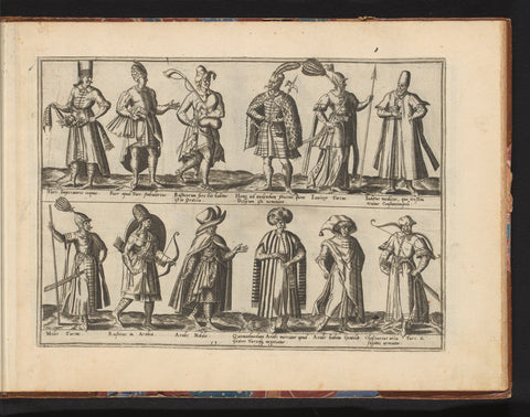 Twelve Arabs, dressed in the costume of ca. 1580, Abraham de Bruyn, in or before 1581 Canvas Print