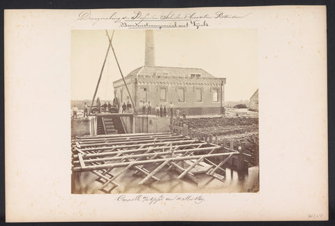 Lower steam pumping station with Mortars / Cappelle aan den IJssel den 14 May 1869, Jacobus van Gorkom jr., 1869 Canvas Print