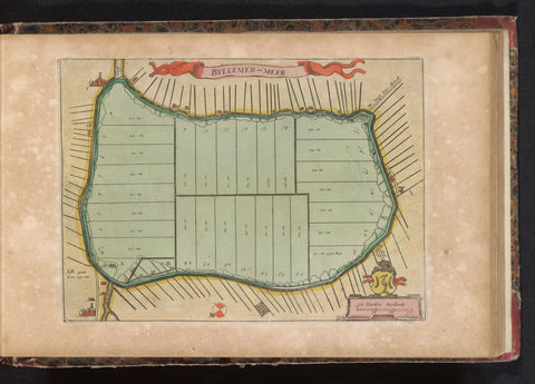 Map of the reclaimed Bijlmermeer, anonymous, 1735 Canvas Print