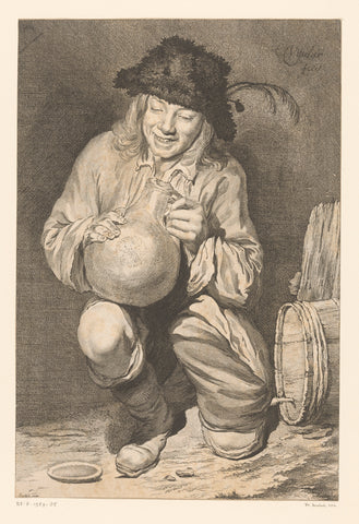 Jongen met een kruik voor een wijnvat, Adam von Bartsch, 1786 Canvas Print