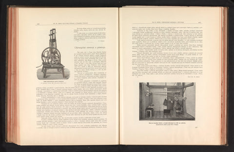 Grinding machine for lenses by Josef and Jan Fric in Prague, anonymous, c. 1891 - in or before 1895 Canvas Print