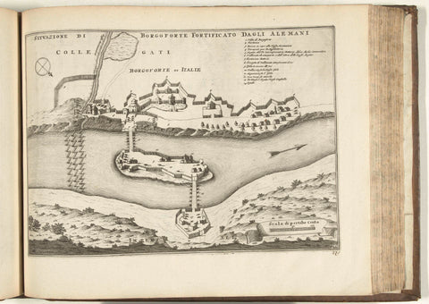 Map of Borgoforte, 1726, anonymous, 1726 Canvas Print