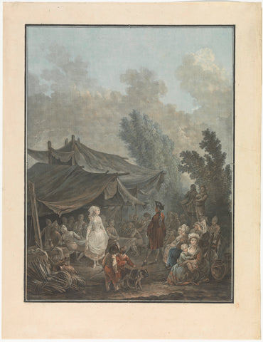 Four Scenes of Village Life, Charles Melchior Descourtis, 1785 Canvas Print