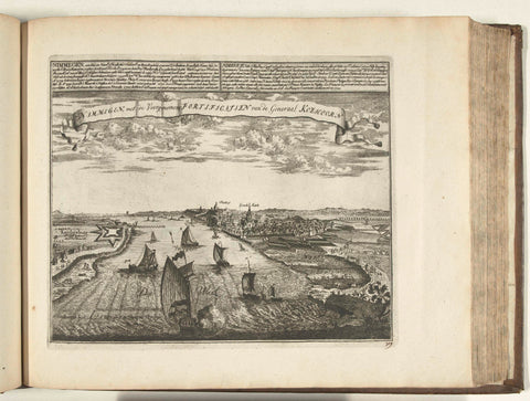 View of Nijmegen with the planned fortifications designed by Menno van Coehoorn, 1726, anonymous, 1726 Canvas Print