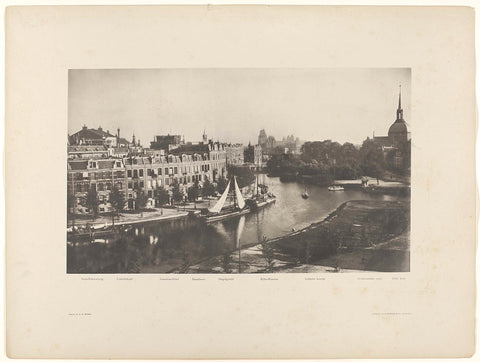 Singelgracht and Leidsekade, seen in an easterly direction from Nassaukade 377 on the corner with the Tweede Helmersstraat, Amsterdam, Gerrit Hendricus Heinen, c. 1889 - in or before 1894 Canvas Print