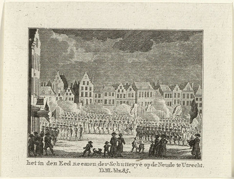 Inzwering van de schutterij te Utrecht, 1787, anonymous, 1787 Canvas Print