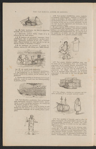 Satire on the incentive to participate in the (so-called) voluntary 3% money loan of 1844 (sheet 6), Herman Frederik Carel ten Kate, 1844 Canvas Print