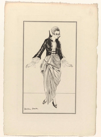 Journal des Dames et des Modes, Costumes Parisiens, 1914, No. 169, Germaine Leurain, 1914 Canvas Print