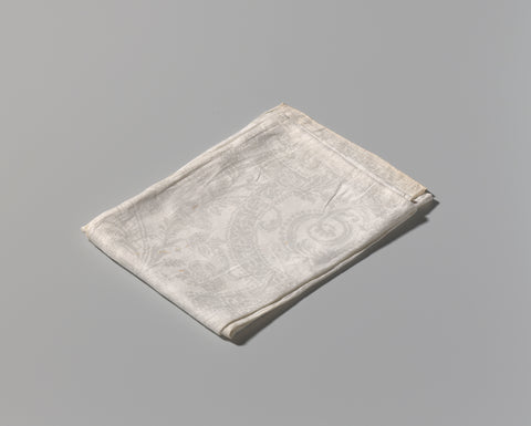 Napkin with volutes and band work, anonymous, c. 1710 - c. 1720 Canvas Print