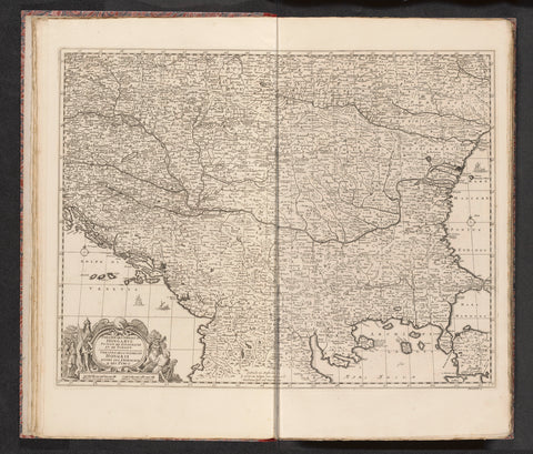 Map of the battlefield against the Turks in Hungary, c. 1683-1695, anonymous, 1729 Canvas Print