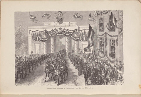 Entry of King William III in Amsterdam, 1874, anonymous, 1874 Canvas Print