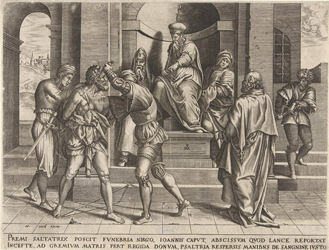 Imprisonment of John the Baptist, Pieter van der Heyden, c. 1540 - 1570 Canvas Print