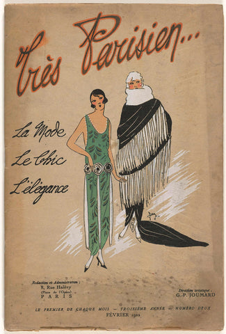 Très Parisien, février 1922, 3e année, No. 2 : La Mode Le Chic L'éléganc (...), anonymous, 1922 Canvas Print