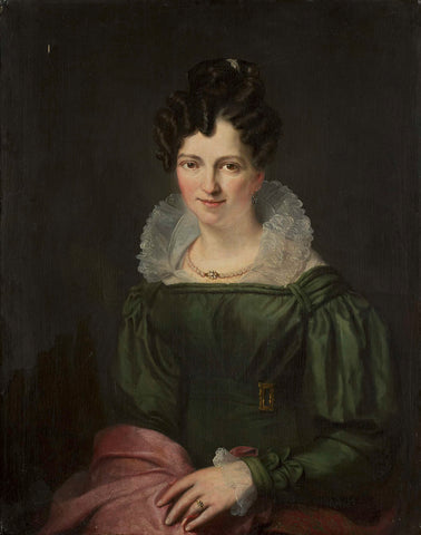 Portrait of Maria Christina Nijssen, Wife of Anthonie van der Hout, Christiaan Julius Lodewijk Portman, 1826 Canvas Print