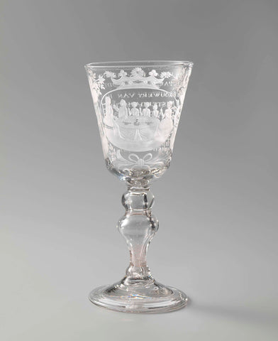 Wine glass for the Amsterdam Arms Brewery, anonymous, 1731 Canvas Print