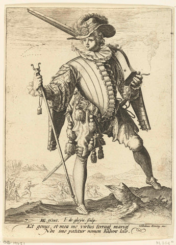 Musketeer, Jacob de Gheyn (II), 1700 - 1725 Canvas Print