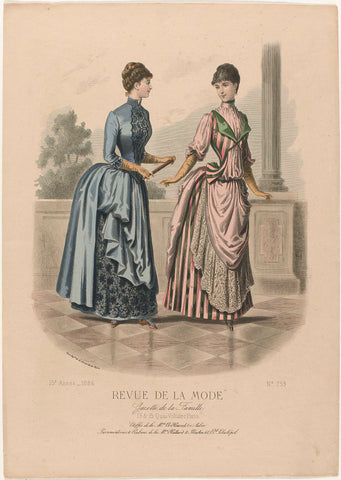 Revue de la Mode, Gazette de la Famille, dimanche 15 juillet 1886, 15e Année, No. 759: Etoffes de la M.on Le Houssel (...), A. Chaillot, 1886 Canvas Print