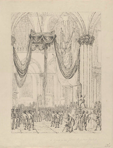 Funeral of Jan van Speijk, 1832, Johannes Jelgerhuis, 1832 Canvas Print