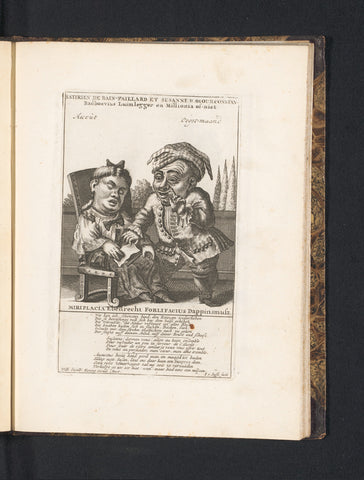 Two dwarves for the month of August, 1720, Joost van Sassen, 1718 - 1720 Canvas Print