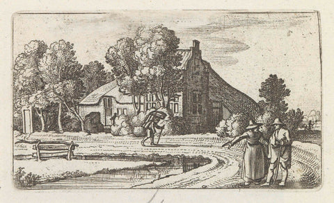 Country road near Amstelveen, Claes Jansz. Visscher (II), 1787 - 1833 Canvas Print