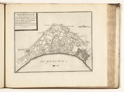 Map of Bordeaux, 1726, anonymous, 1726 Canvas Print