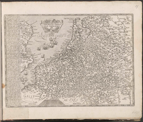 Map of the Netherlands, Frans Hogenberg (workshop of), 1604 - 1605 Canvas Print