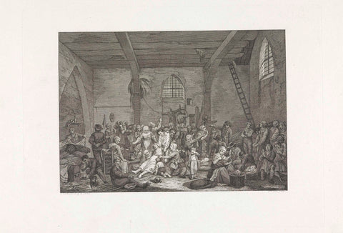 Reception of victims in Babyloniënbroek, 1809, Reinier Vinkeles (I), 1809 Canvas Print