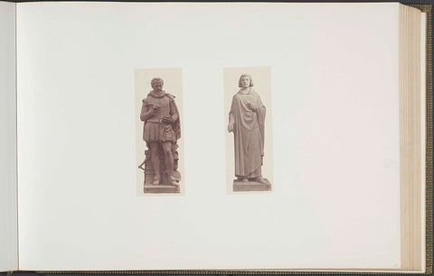 Plaster models for sculptures on the Palais du Louvre: left 