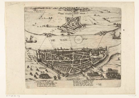 Siege of Nijmegen, 1591, Frans Hogenberg, 1591 - 1593 Canvas Print