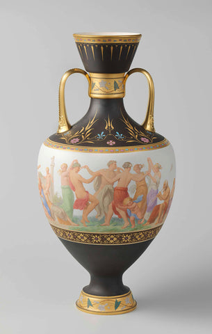 Vase (Etruscan Vase of Naples), Manufacture Impériale de Sèvres, 1858 Canvas Print