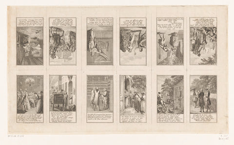 Twelve moralistic and satirical performances, Daniel Nikolaus Chodowiecki, 1778 Canvas Print