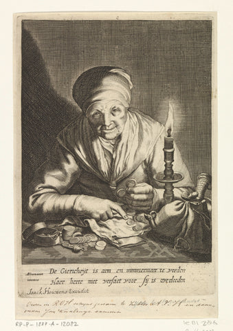 Stinginess, Cornelis Bloemaert (II), 1625 - 1675 Canvas Print