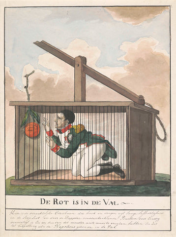 Napoleon in the rat trap, 1813, Wijnand Esser (possibly), 1813 Canvas Print