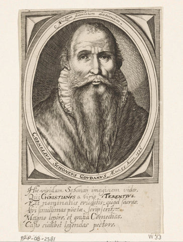 Portrait of Cornelis Schonaeus, Harmen Jansz Muller, 1596 Canvas Print