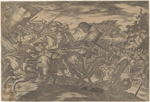 Warring soldiers, Antonio Tempesta, 1601 Canvas Print