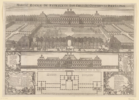 The Huis ter Nieuburch in Rijswijk, site of the peace negotiations in 1697, J. Abraham Rietkessler, 1697 Canvas Print