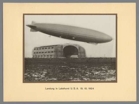 Landing van de zeppelin in de VS, anonymous, 1924 Canvas Print