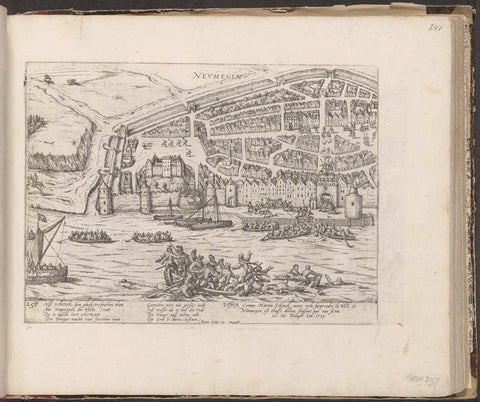 Failed attack on Nijmegen, 1589, Frans Hogenberg, 1589 - c. 1591 Canvas Print