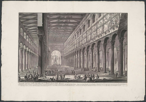 Interior of St. Paul outside the Walls in Rome, Giovanni Battista Piranesi, 1748 - 1778 Canvas Print