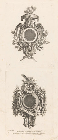 Pendules met bloemen , Jean Charles Delafosse, 1771 Canvas Print