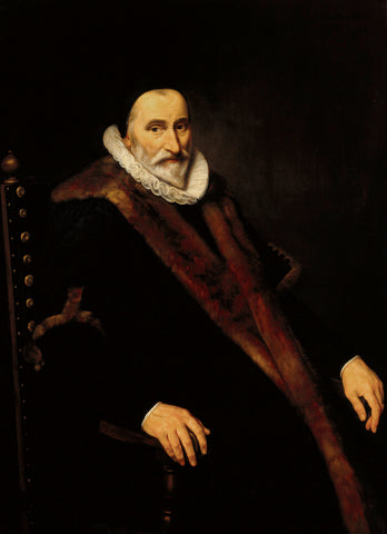 Portrait of Cornelis Pietersz Hooft, Cornelis van der Voort, 1622 Canvas Print