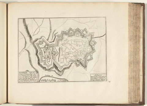 Map of Pinerolo, 1726, anonymous, 1726 Canvas Print