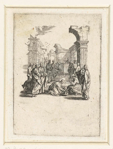 Voetwassing, Jacques Callot, 1624 - 1625 Canvas Print